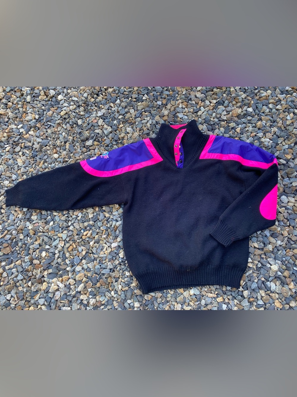 Rossignol Vintage 80’s 90’s Ski Sweater w Nylon Shell Lining